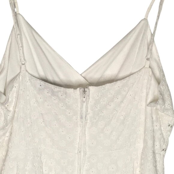 Trixxi Dress Womens XL Eyelet Sleeveless Lined Summer Boho Floral Zip Back - Picture 11 of 15